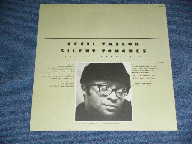 画像: CECIL TAYLOR - SILENT TONGUES : LIVE AT MONTREUX '74  ( Ex+++/MINT-) / 1975 US AMERICA ORIGINAL Used LP 