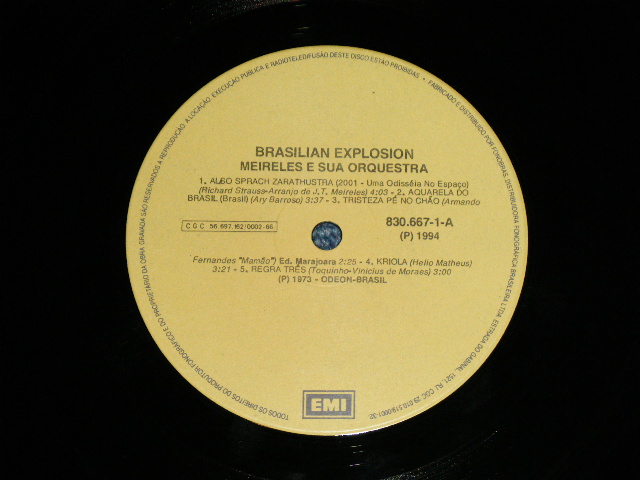 画像: MEIRELER E SUO ORQUESTRA ( BRAZILIAN POP BOSSA ORCHESTRA ) - BRAZILIAN EXPLOSION ( Ex+++/MINT-) / 1994 BRAZIL ORIGINAL Used LP 
