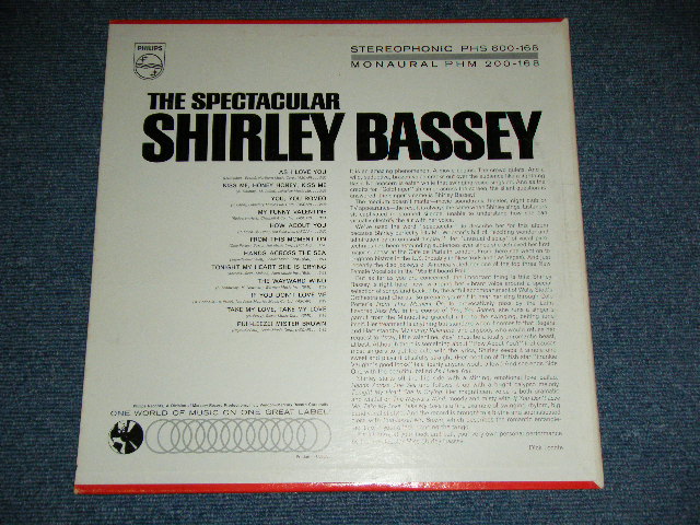 画像: SHIRLEY BASSEY - THE SPECTACULAR ( Ex+/Ex+++ )  / 1965 US AMERICA ORIGINAL MONO Used LP 