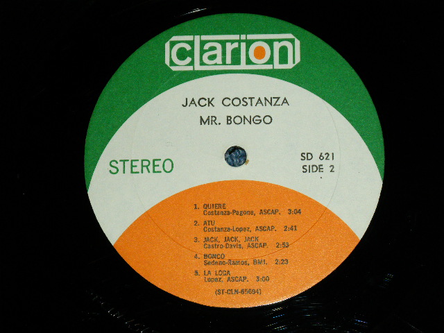 画像: JACK COSTANZA - MR.BONGO  ( VG++/Ex++) / 1960's US AMERICA ORIGINAL  STEREO LP 