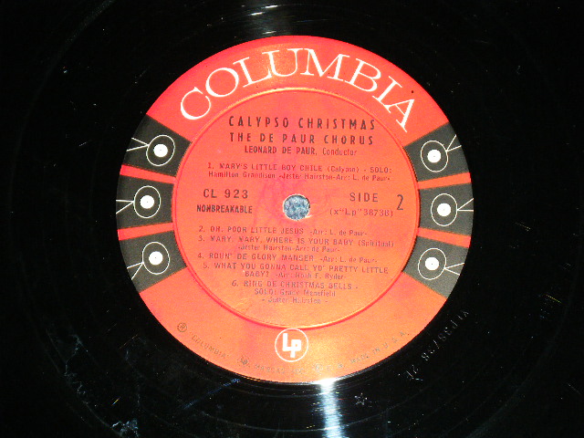 画像: The DE PAUR CHORUS, LEONARD DE PAUR, CONDUCTOR - CALYPSO CHRISTMAS ( Ex++/Ex+++ Looks: Ex+) / 1950's? US AMERICA ORIGINAL "6 EYES Label" Used LP 
