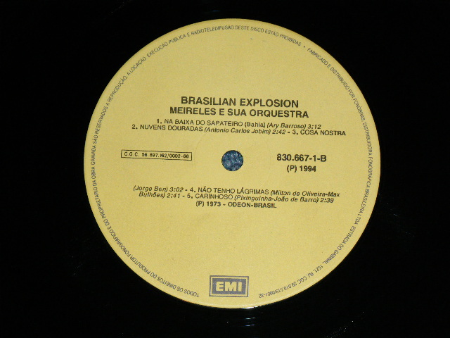 画像: MEIRELER E SUO ORQUESTRA ( BRAZILIAN POP BOSSA ORCHESTRA ) - BRAZILIAN EXPLOSION ( Ex+++/MINT-) / 1994 BRAZIL ORIGINAL Used LP 