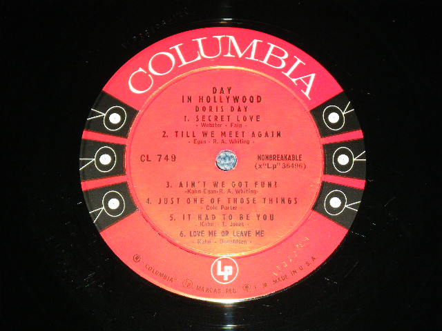 画像: DORIS DAY -  DAY IN HOLLYWOOD ( Ex++/Ex+++ )   / 1956 US ORIGINAL "6 EYES Label" Mono Used LP