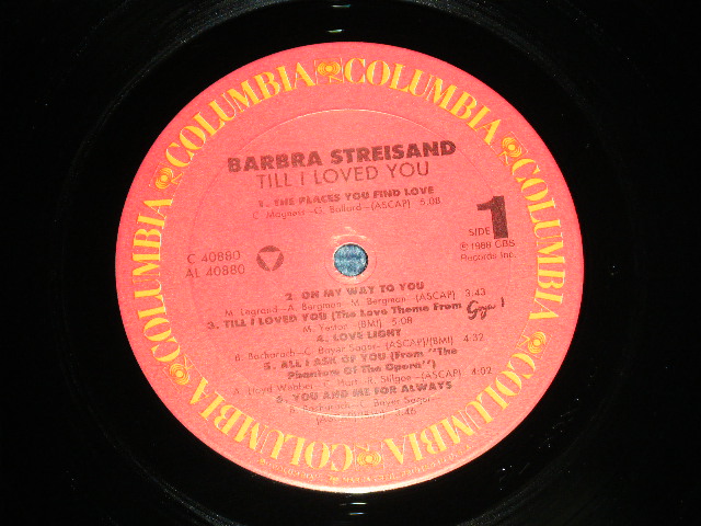 画像: BARBRA STREISAND  - TILL I LOVED YOU  ( Ex+++/MINT- )   / 1988 US AMERICA ORIGINAL Used LP