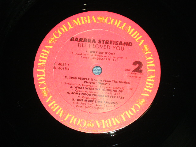 画像: BARBRA STREISAND  - TILL I LOVED YOU  ( Ex+++/MINT- )   / 1988 US AMERICA ORIGINAL Used LP