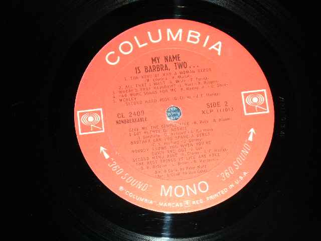 画像: BARBRA STREISAND  - MY NAME IS BARBRA TWO... ( Ex++/Ex+++  B-1:Ex+)   / 1965  US AMERICA ORIGINAL "360 Sound Label"  Used LP