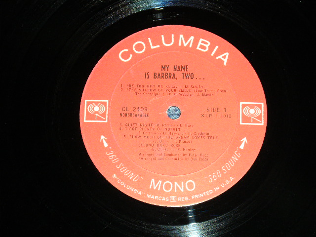 画像: BARBRA STREISAND  - MY NAME IS BARBRA TWO... ( Ex++/Ex+++  B-1:Ex+)   / 1965  US AMERICA ORIGINAL "360 Sound Label"  Used LP
