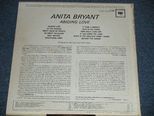 画像: ANITA BRYANT - ABIDING LOVE ( Ex++/Ex+ Looks:Ex+++ ) / Mid 1960's  US AMERICA REISSUE "360 SOUND Label" MONO  Used LP 