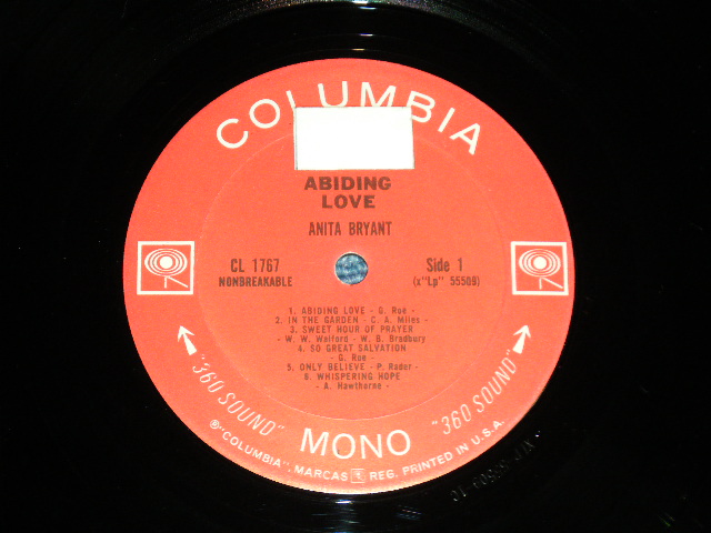 画像: ANITA BRYANT - ABIDING LOVE ( Ex++/Ex+ Looks:Ex+++ ) / Mid 1960's  US AMERICA REISSUE "360 SOUND Label" MONO  Used LP 