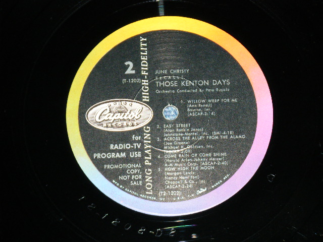 画像: JUNE CHRISTY - RECALLS THOSE KENTON DAYS ( Ex-/Ex++) / 1959 US AMERICA ORIGINAL "BLACK with RAINBOW & LOGO on LEFT Label" MONO Used LP 