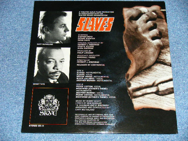 画像: ost BOBBY SCOTT /Arrange&Conducted by GARY McFARLAND - SLAVES ( MINT-/MINT-)   / 1969 US AMERICA ORIGINAL Used  LP 