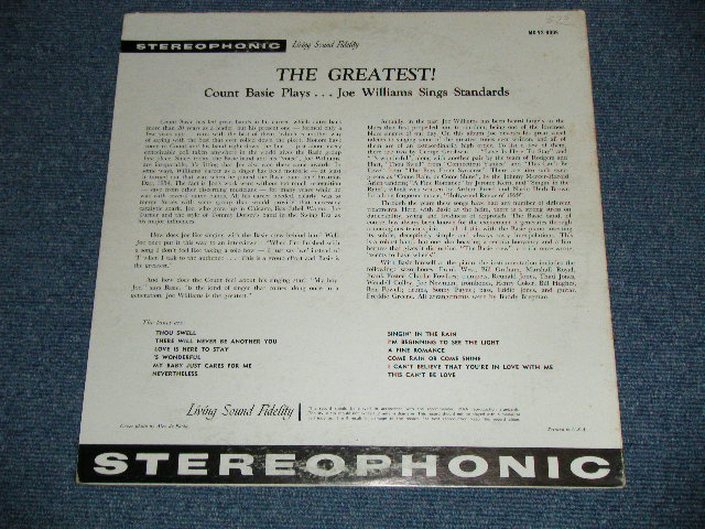 画像: COUNT BASIE / JOE WILLIAMS  - THE GREATEST!! : COUNT BASIE PLAYS JOE WILLIAMS SINGS STANDARD ( Ex+/Ex++) / 1960 US AMERICA ORIGINAL STEREO Used LP  