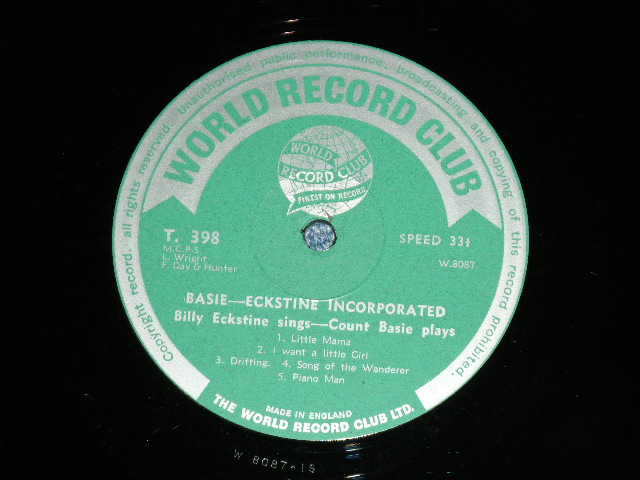 画像: COUNT BASIE / BILLY ECKSTINE  -  BASIE/ECKSTINE INCORPORATED ( Ex++/Ex+++) / 1966 UK ENGLAND  ORIGINAL MONO  Used LP  