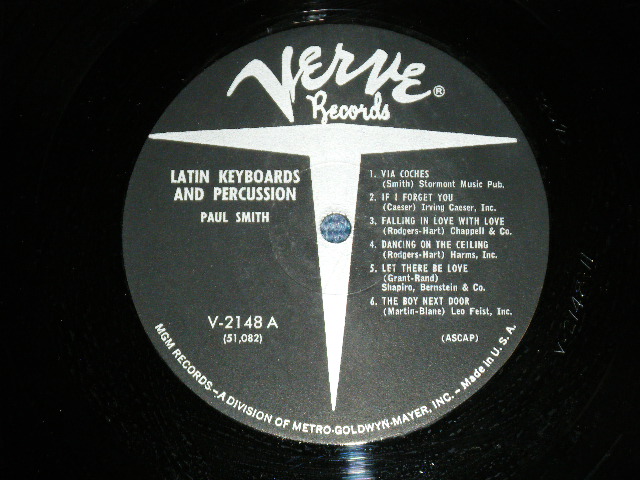 画像: PAUL SMITH - LATIN KEYBORDS and PERCUSSION  ( Ex++/Ex+++ )  / 1961 US AMERICA ORIGINAL MONO  Used LP  