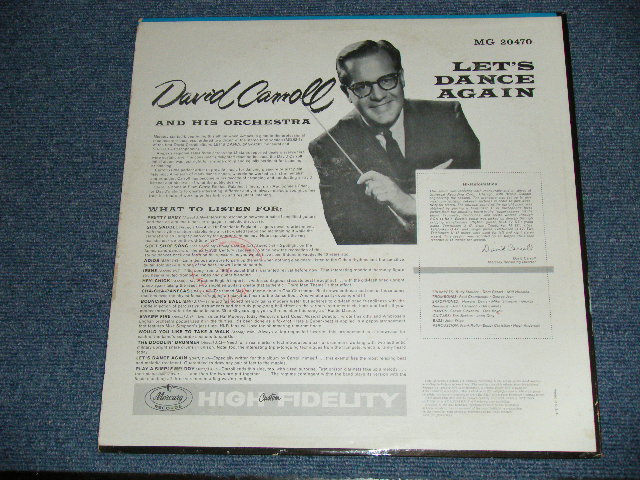 画像: DAVID CARROLL and his ORCHESTRA -   LET(S DANCE AGAIN! ( Ex++/Ex+++ )  / 1960  US AMERICA ORIGINAL MONO Used  LP 