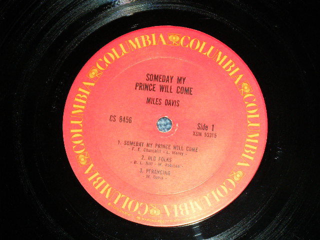 画像: MILES DAVIS  -  SOMEDAY MY PRINCE WILL COME  (Ex++/Ex+++,Ex++) / Early 1970's US REISSUE  "EARLY 70'S  Label" STEREO Used LP 