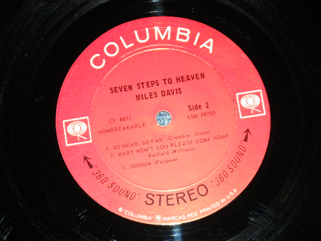 画像: MILES DAVIS  -  SEVEN STEPS TO HEAVEN (Matrix # A)XSM-59704-1HHHHH B)XSM-59705-1C HTH 111-1)(Ex+/Ex+) / 1963 US ORIGINAL "BLACK 360 Sound  Label" STEREO Used LP 