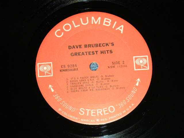 画像: DAVE BRUBECK QUARTET - GREATEST HITS ( Ex++/EX+++ ) / 1966 US AMERICA ORIGINAL "WHITE 360 SOUND Label"  STEREO Used LP 