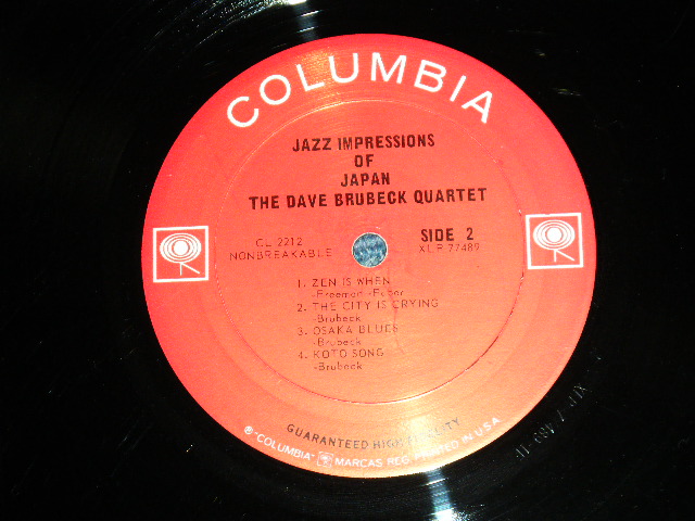 画像: THE DAVE BRUBECK QUARTET -  JAZZ IMPRESSIONS OF JAPAN  (Ex++/Ex+++,B-3&4 : Ex )  )  / 1964 US AMERICA ORIGINAL 1st Press  "2 EYES with GURANTEED HIGH FIDELITY  Label" MONO  LP 