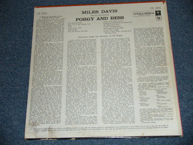 画像: MILES DAVIS  -  PORGY AND BESS ( Ex+/Ex++) / 1963 US ORIGINAL "2 EYE'S with GURANTEED HIGH FIDELITY on BOTTOM Label"  Mono Used LP 