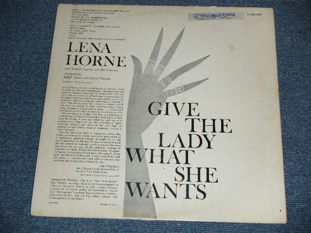 画像: LENA  HORNE - GIVE THE LADY WHAT SHE WANTS( Ex++/Ex++ )    / 1958 US AMERICA ORIGINAL MONO Used LP 