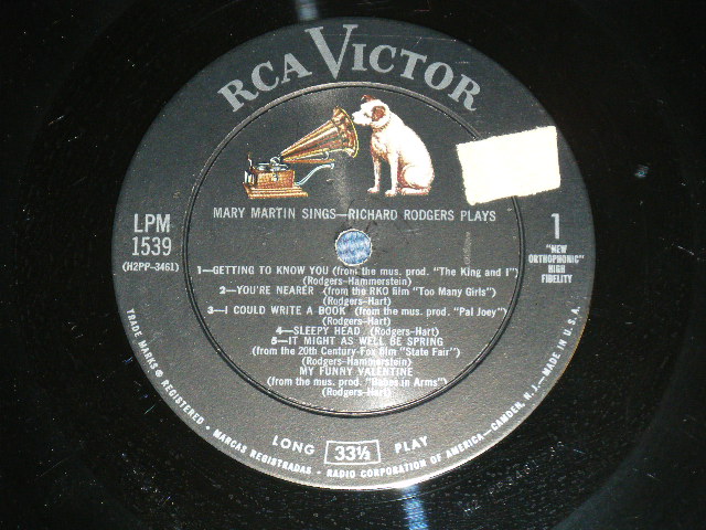 画像: MARY MARTIN & RICHARD RODGERS - MARY MARTIN SINGS RICHARD RODGERS PLAYS (Ex+/Ex++)  / 1958 US AMERICA ORIGINAL MONO Used  LP