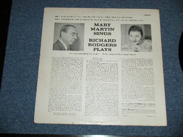 画像: MARY MARTIN & RICHARD RODGERS - MARY MARTIN SINGS RICHARD RODGERS PLAYS (Ex+/Ex++)  / 1958 US AMERICA ORIGINAL MONO Used  LP