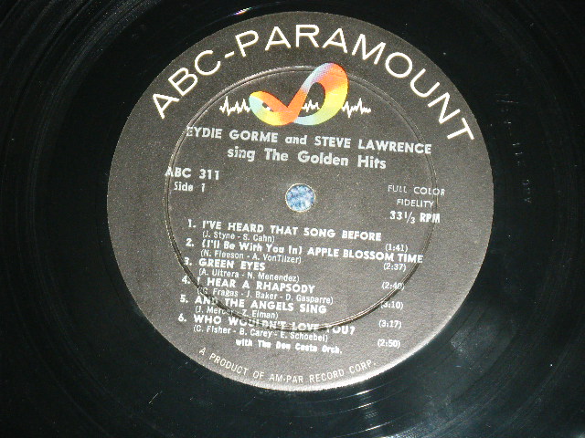 画像: EYDIE GORME and STEVE LAWRENCE - SING THE GOLDEN HITS ( Ex++/Ex++ ) / 1960 US AMERICA ORIGINAL MONO Used LP