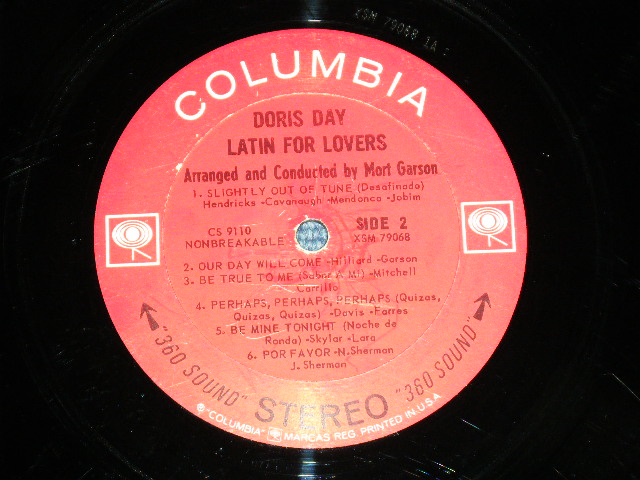 画像: DORIS DAY -  LATIN FOR LOVERS  ( Ex/Ex++ )   / 1965 US AMERICA ORIGINAL "Black 360 SOUND Label" STEREO Used LP