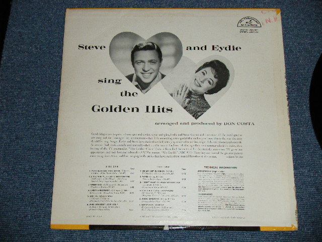 画像: EYDIE GORME and STEVE LAWRENCE - SING THE GOLDEN HITS ( Ex++/Ex++ ) / 1960 US AMERICA ORIGINAL MONO Used LP