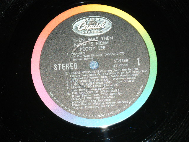 画像: PEGGY LEE - THEN WAS THEN ( MINT-/Ex+++ )  / 1965 US ORIGINAL "BLACK With RAINBOW Label" STEREO Used LP 