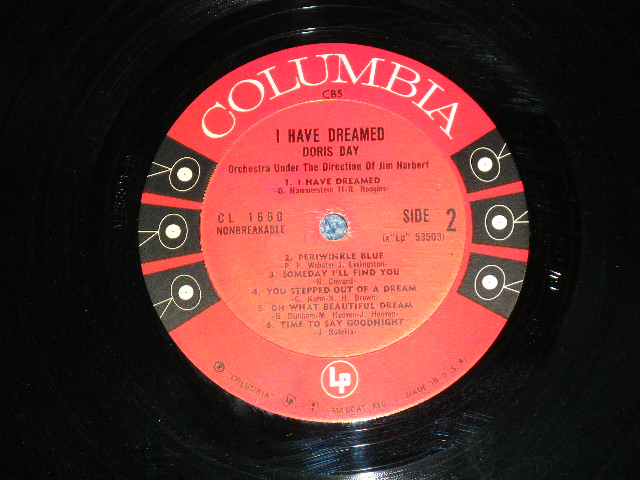 画像: DORIS DAY - I HAVE DREAMED  ( Ex+++/Ex+++) / 1961 US ORIGINAL "1st PRESS 6 EYES Label" MONO Used LP