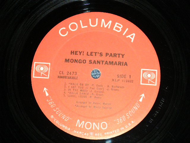画像: MONGO SANTAMARIA - HEY! LET'S PARTY  ( Ex+++/Ex+++ ) / 1966 US America Original 'White 360 Sound Label' MONO Used  LP
