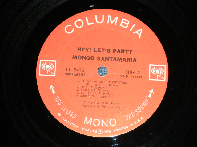 画像: MONGO SANTAMARIA - HEY! LET'S PARTY  ( Ex+++/Ex+++ ) / 1966 US America Original 'White 360 Sound Label' MONO Used  LP