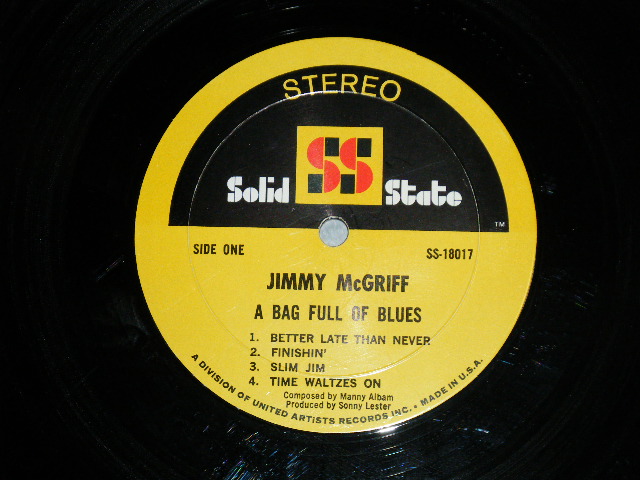 画像: JIMMY McGRIFF -  A BAG FULL OF BLUES ( Ex-/Ex Looks: VG++ ) / 1966  US AMERICA ORIGINAL STEREO  Used LP