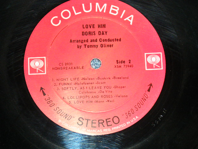 画像: DORIS DAY -  LOVE HIM  ( Ex+++/MINT- )   / 1964 US AMERICA ORIGINAL "Black 360 SOUND Label"  STEREO   Used LP