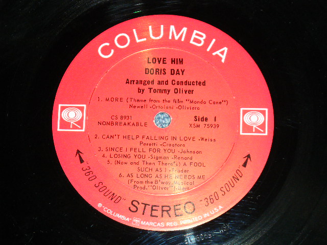 画像: DORIS DAY -  LOVE HIM  ( Ex+++/MINT- )   / 1964 US AMERICA ORIGINAL "Black 360 SOUND Label"  STEREO   Used LP