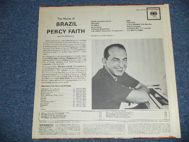 画像: PERCY FAITH -  THE MUSIC OF BRAZIL ! ( Ex++/Ex+++ )   / 1962 US AMERICA ORIGINAL "BLACK 360 SOUND Label" Stereo Used LP  