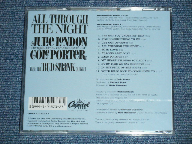 画像: JULIE LONDON -  ALL THROUGH THE NIGHT  ( Straight Reissue ) / 2007 US AMERICA  "BRAND NEW SEALED"  CD