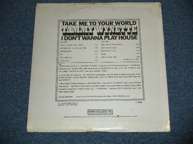 画像: TAMMY WYNETTE - TAKE ME TO YOUR WORLD  I DON'T WANNA PLAY HOUSE / 1973 US AMERICA  "RECORD CLUB EDITION" "BRAND NEW SEALED" LP 