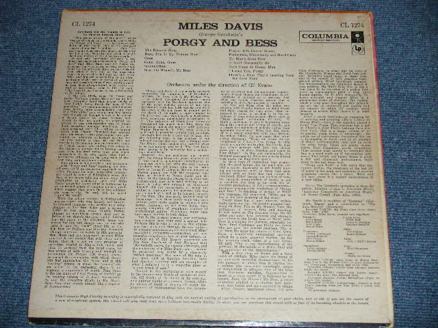 画像: MILES DAVIS  -  PORGY AND BESS (VG+++/VG+++) / 1958 US AMERICA ORIGINAL "BLACK 6 EYES Label"  Mono Used LP 