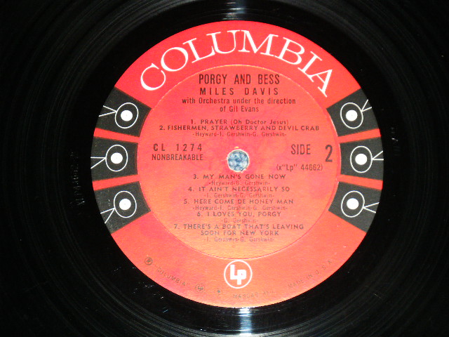 画像: MILES DAVIS  -  PORGY AND BESS (VG+++/VG+++) / 1958 US AMERICA ORIGINAL "BLACK 6 EYES Label"  Mono Used LP 