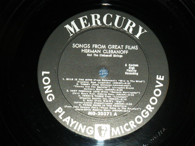 画像: HERMAN CLEBANOFF and The  CLEBANOFF STRINGS クレバノフ -  SONGS FROM GREAT FILMS( Ex+,Ex/Ex+++)  / 1960 ? US AMERICA ORIGINAL MONO Used  LP 
