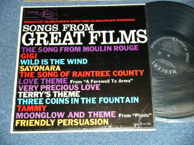 画像1: HERMAN CLEBANOFF and The  CLEBANOFF STRINGS クレバノフ -  SONGS FROM GREAT FILMS( Ex+,Ex/Ex+++)  / 1960 ? US AMERICA ORIGINAL MONO Used  LP 