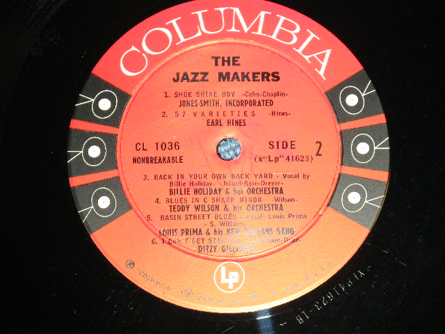 画像: v.a. (COUNT BASIE,BENNY GOODMAN,LOUIS ARMSTRONG,DUKE ELLINGTON,DIZZY GILLESPIE,FLETCHER HENDERSON,BESSIE SMITH,JONES-SMITH,INC.,EARL HINES,BILLY HOLIDAY,LOUIS PRIMA with PEE WEE RUSSELL) - THE JAZZ MAKER (Ex+/MINT-) / 1957 US AMERICA ORIGINAL "BLACK 6 EYES Label"  Mono Used LP 