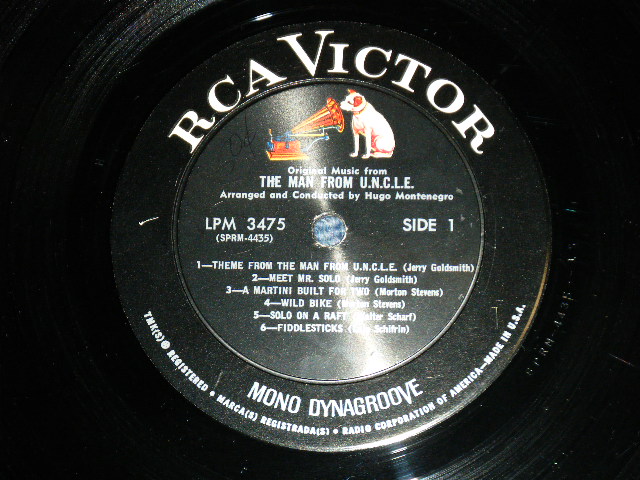 画像: OST / HUGO MONTENEGRO - THE MAN FROM U.N.C.L.E. (Ex++/Ex++)  /  1965 US AMERICA ORIGINAL MONO Used LP 