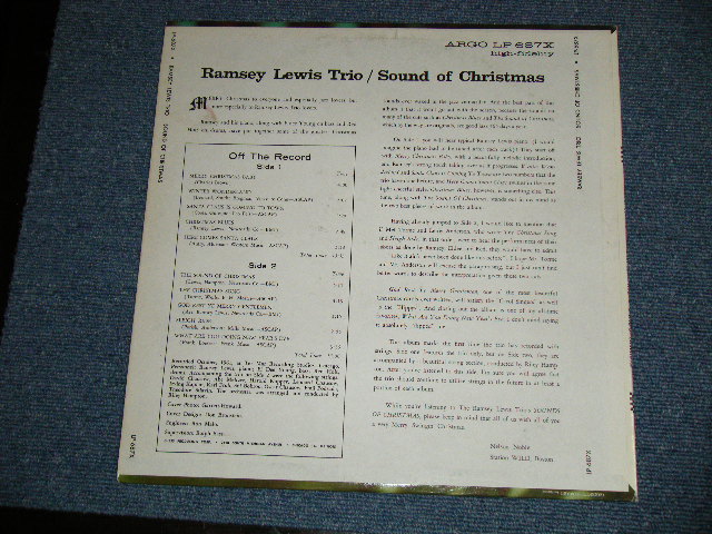 画像: RAMSEY LEWIS -  SOUNDS OF CHRISTMAS (Ex+++/Ex+++)  / 1961 US AMERICA ORIGINAL  STEREO LP