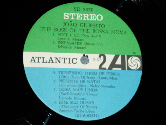 画像: JOAO GILBERTO   - THE BEST OF THE BOSSA NOVA ( Ex+/Ex+++,Ex++Looks:Ex+) / 1963 US ORIGINAL 1st Press "BLUE&GREEN Label" STEREO Used  LP 