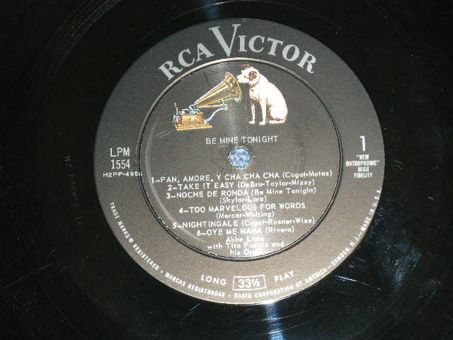 画像: ABBE LANE with TITO PUENTE and his ORCHESTRA  - BE MINE TONIGHT (VG+++/E,Ex+++)  / 1957  US AMERICA ORIGINAL MONO Used LP 