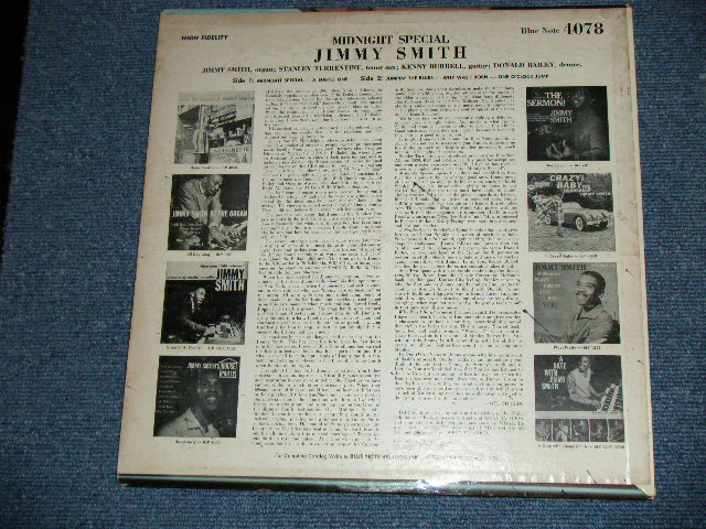 画像: JIMMY SMITH  with STANLEY TURRENTINE,KENNY BURRELL,DONALD BAILEY - MIDNIGHT SPECIAL : THE INCREDIBLE J'S  (Ex+/VG)  / 1963 US AMERICA ORIGINAL "1st PRESS NEW YORK USA  on LABEL" MONO Used LP 